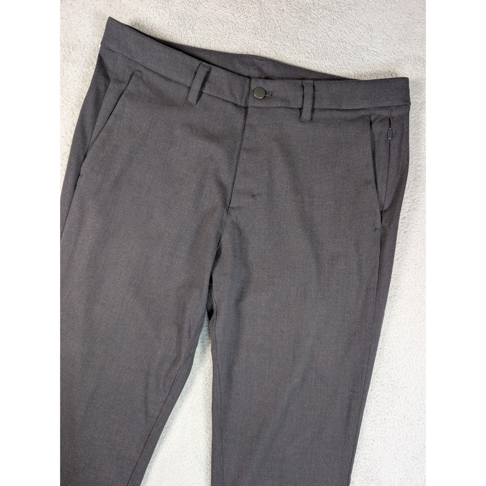 Lululemon Commission Pant Slim Wool Blend Heathered Black Mens 34 x 32